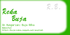 reka buja business card